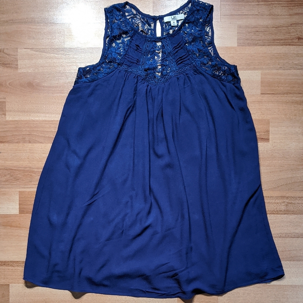 Ya Los Angeles Navy Lace Mini Dress